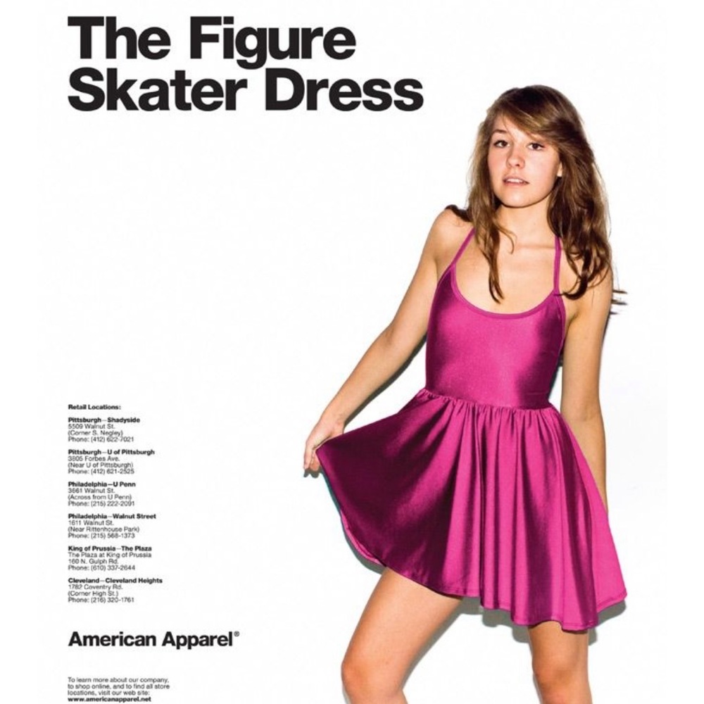 The American Apparel Figure Skater Dress in Fuchsia